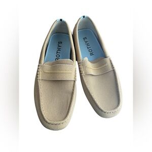 Rothys The Driving Loafer Slip On Barley Beige Mens 10.5 Casual Comfort Shoes